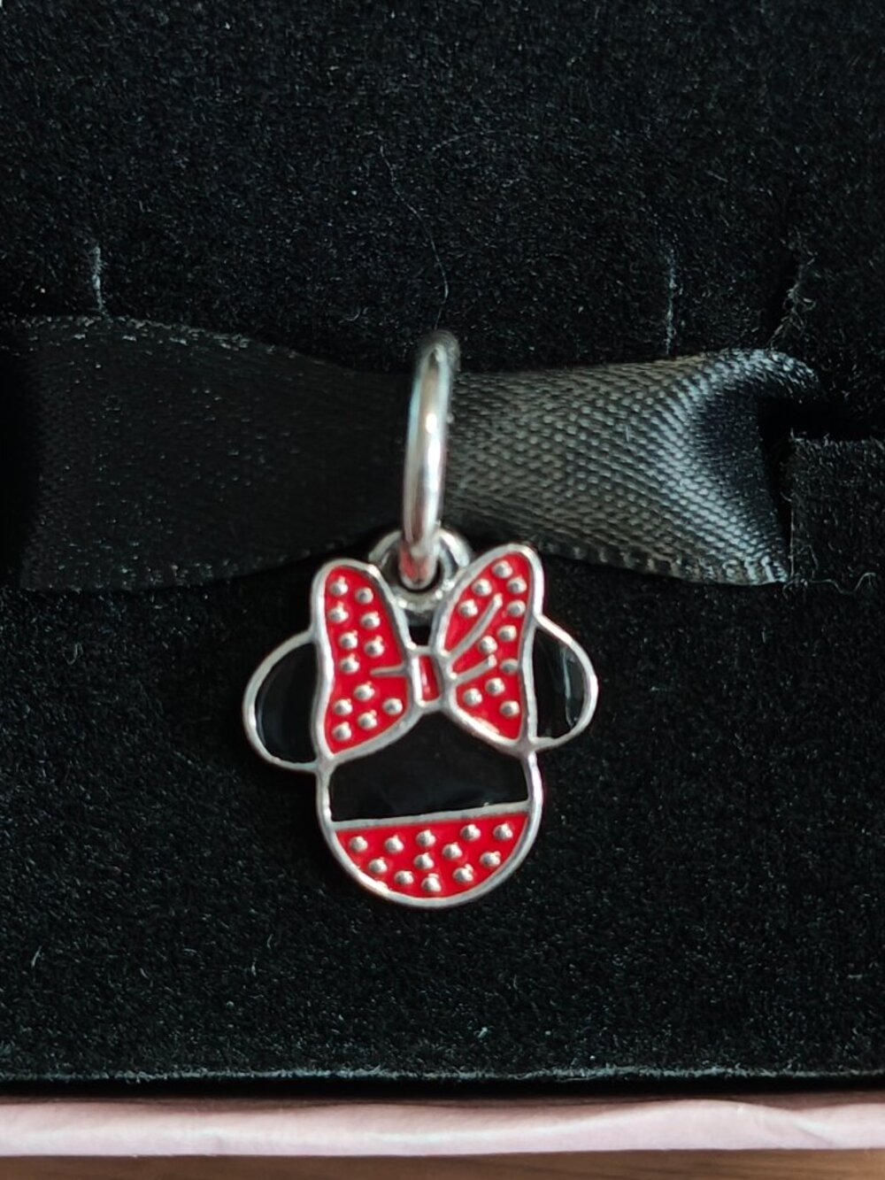 Authentic Pandora Disney Minnie Icon Pendant – 791460ENMX Sterling Silver Retire